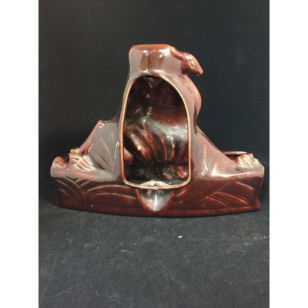 Vintage Large Deer Lamp Statue TV‎ Television Light Planter 1950s Mid Century